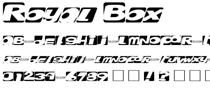 Royal box font